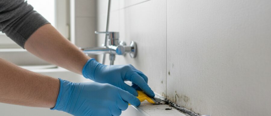 Badkamer kit vervangen stop lekkage en schimmel.​ Wij van Renovatie Nu pakken je douche, bad&hellip;