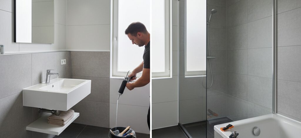 Zoek je Badkamer opnieuw kittten renovatie die echt helpt.​ Bij Renovatie Nu pakken wij kitranden&hellip;