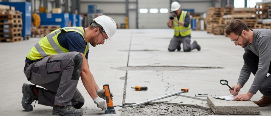 Bedrijfshal vloer herstellen