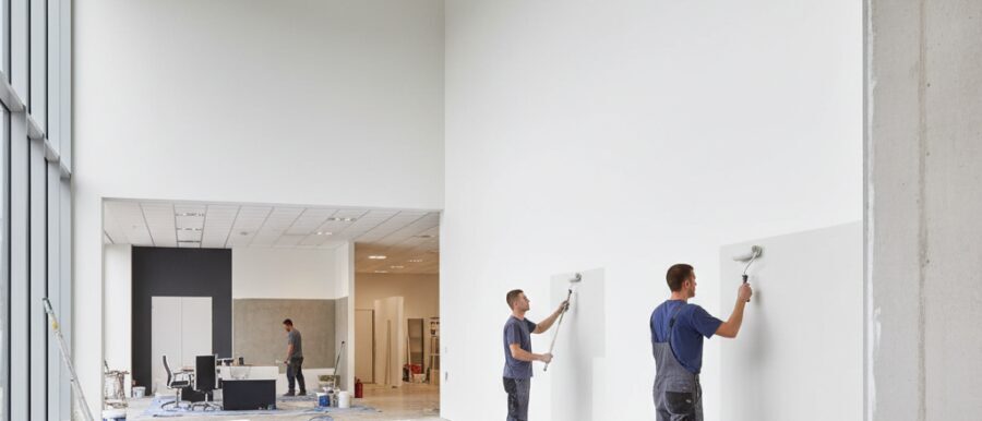 Bedrijfspand wandrenovatie die je werkomgeving zichtbaar verbetert.​ Wij vernieuwen wanden in kantoor magazijn en showroom&hellip;