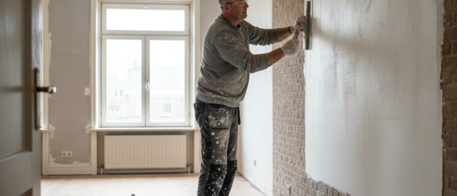 Binnenmuren gladmaken renovatie