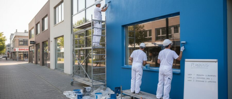 Commercieel pand schilderen laat je doen met Renovatie Nu.​ Wij schilderen je kantoor winkel horeca&hellip;