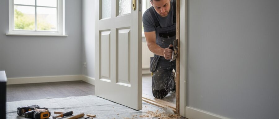 Deurpost repareren hout