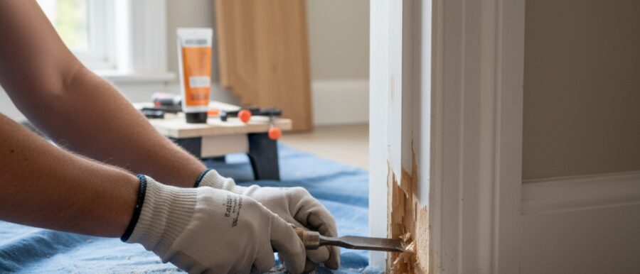 Deurpost repareren hout uitgelegd