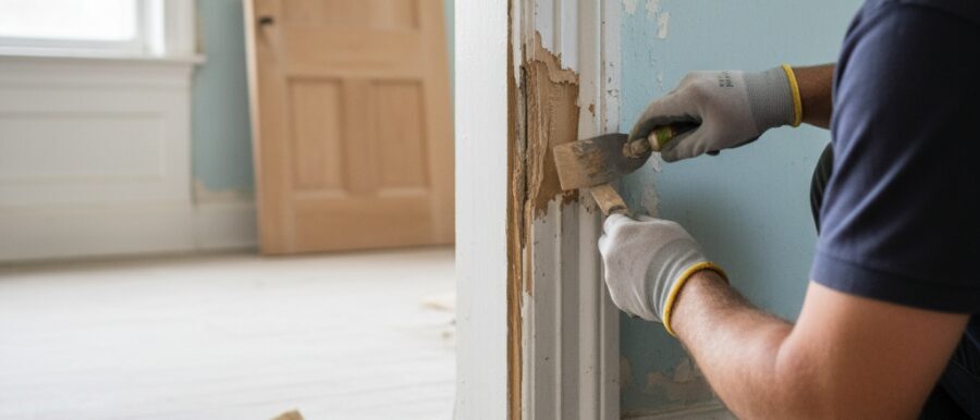 Professioneel reparatieproces in hout stap voor stap