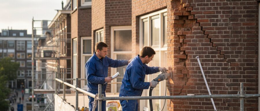 Gevelscheuren repareren doe je slim en veilig.​ Wij van Renovatie Nu checken fundering, metselwerk en&hellip;