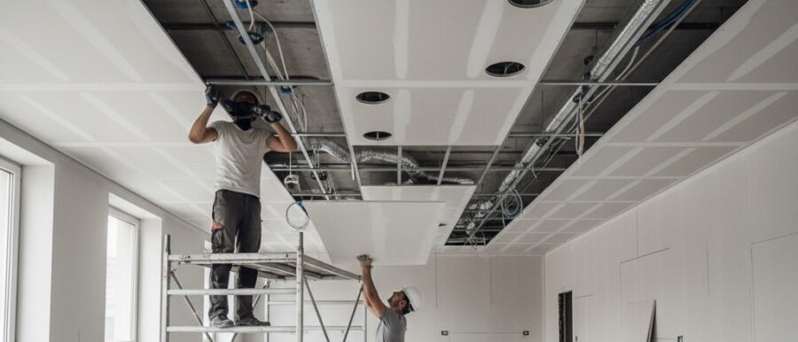 Gipsplaten plafond maken