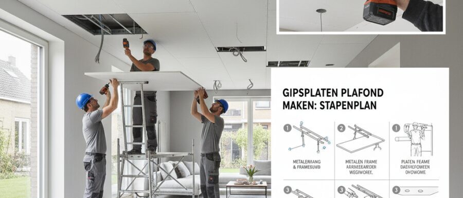 Gipsplaten plafond maken voor een strak en naadloos interieur