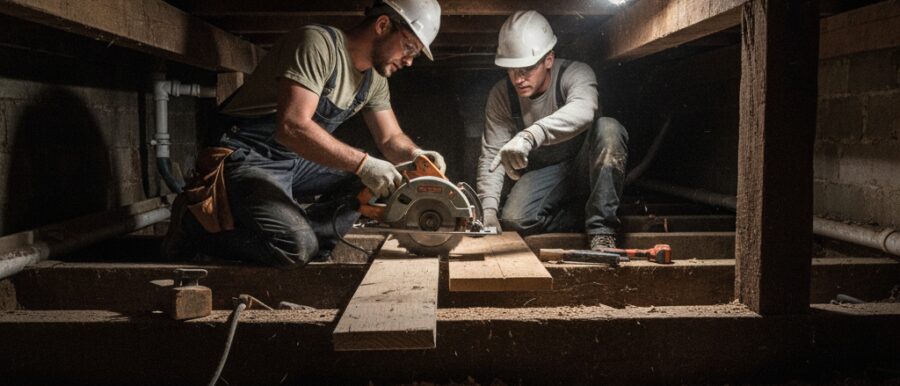 Onze methode voor houten balklaag herstellen stap voor stap