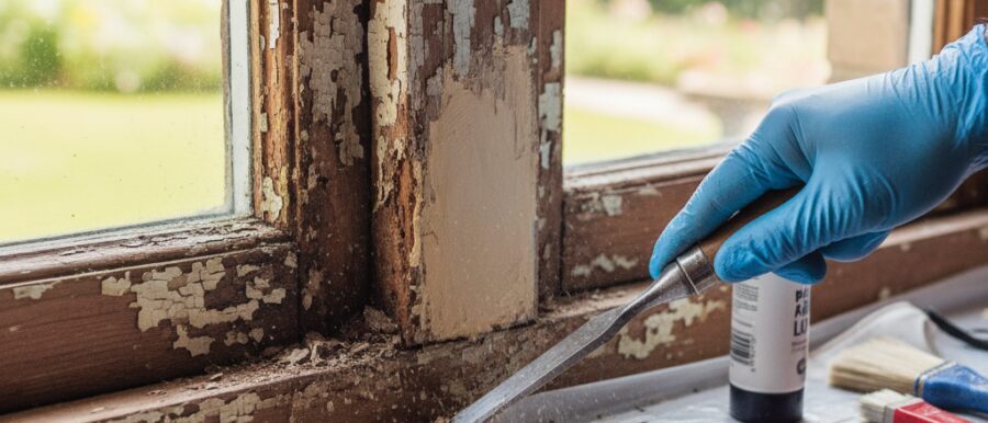 Houtrot in kozijn behandelen