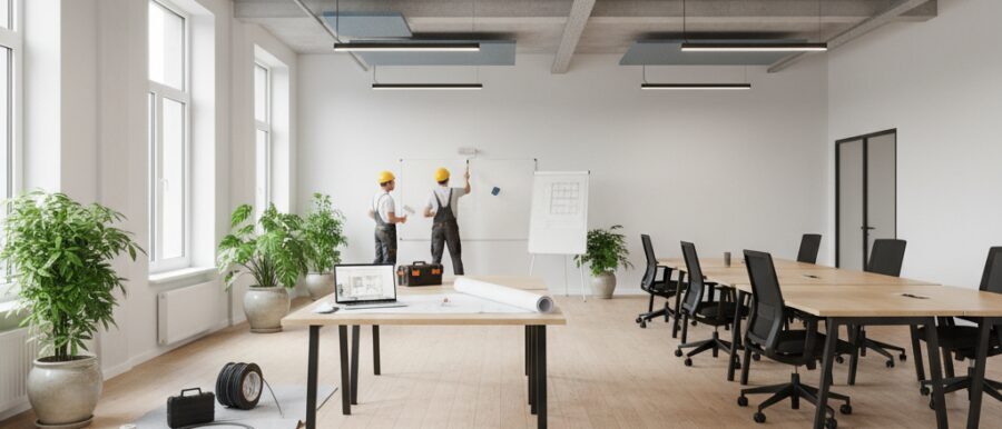 Kantoorpand renovatie tilt je werkplek naar fris en duurzaam.​ Bij Renovatie Nu vertalen wij jouw&hellip;