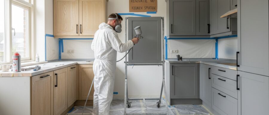 Keuken spuiten renovatie