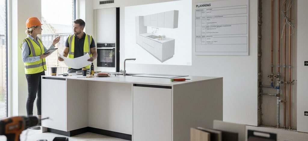 Bij Renovatie Nu pakken we je keuken volledig renoveren slim aan met helder ontwerp, 3D&hellip;