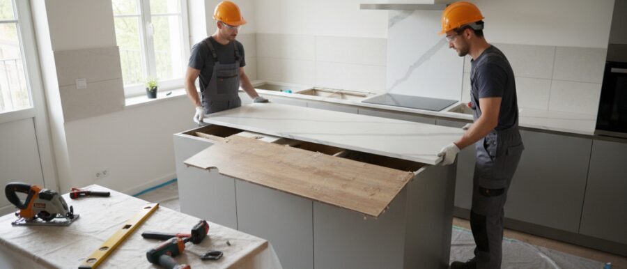 Keukenblad vervangen renovatie