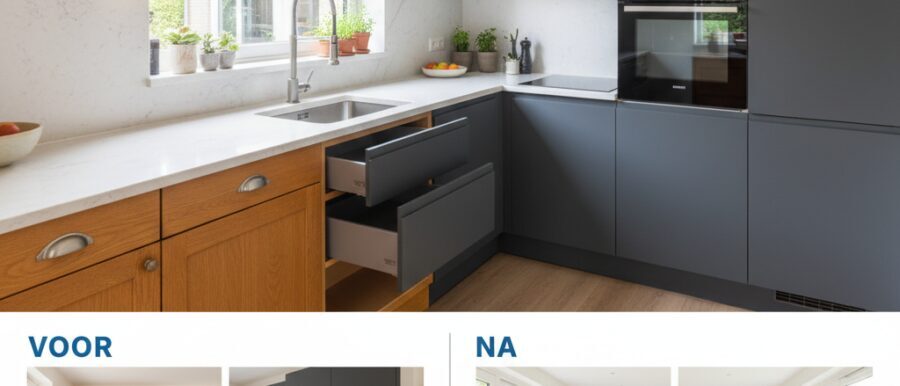 Keukenkast renovatie laat je keuken weer nieuw voelen.​ Wij vervangen keukendeurtjes en ladefronten, plaatsen grepen&hellip;