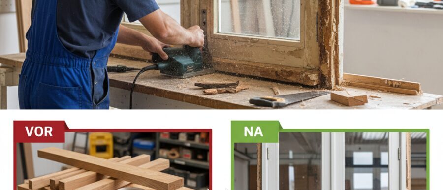 Kozijn reparatie hout