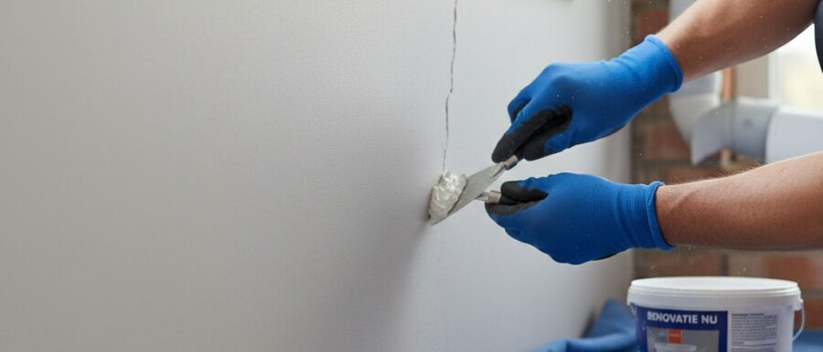 Lichte scheur muur repareren