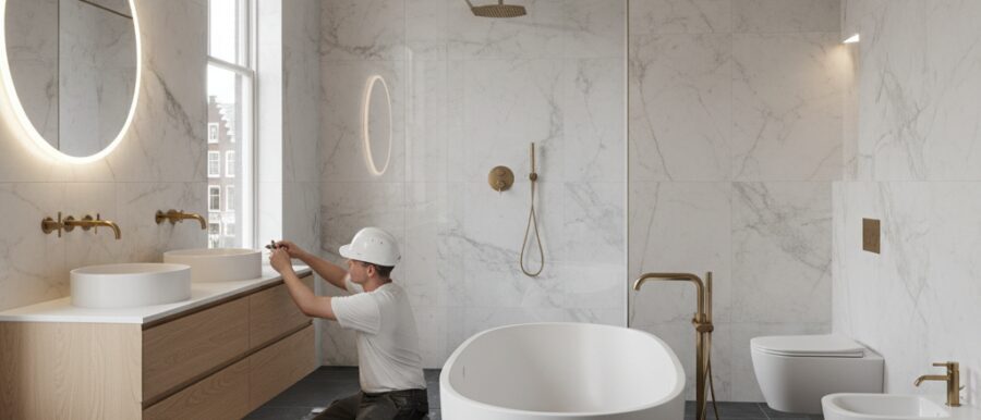 Luxe badkamer renovatie Luxe badkamer renovatie in Nederland