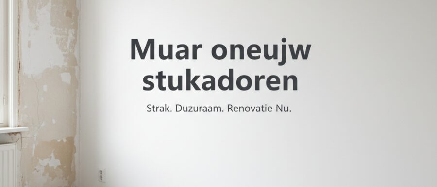 Muur opnieuw stukadoren betekenis en resultaat