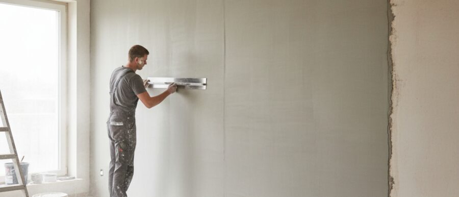 Muur stucen renovatie