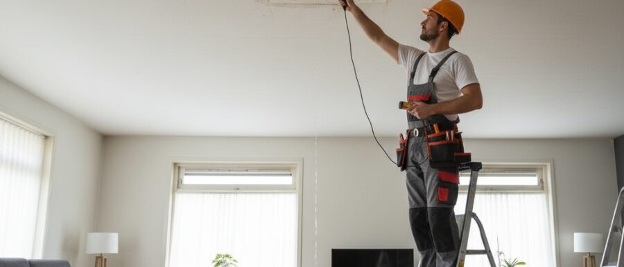 Plafond waterschade reparatie