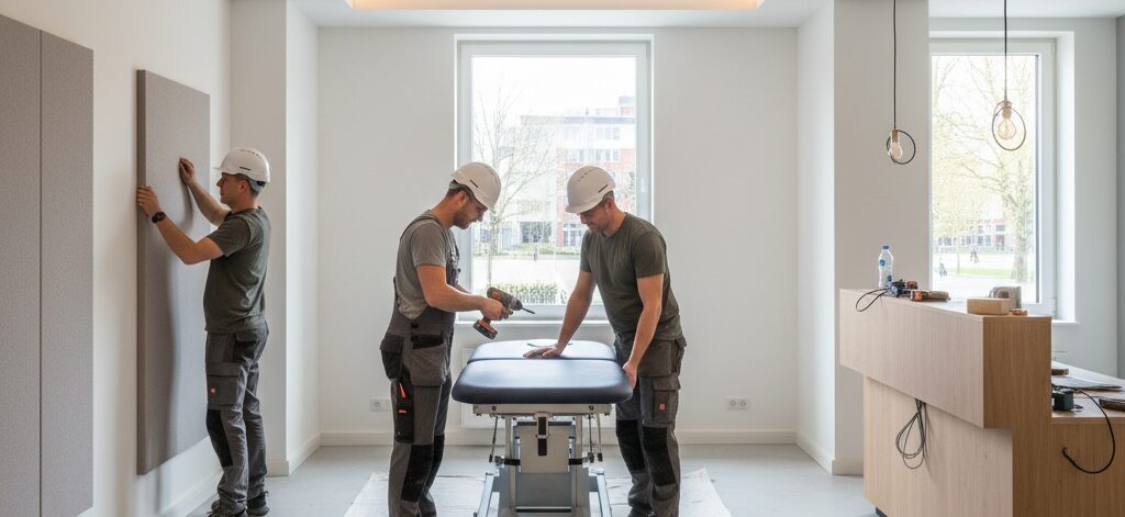 Praktijkruimte renovatie Praktijkruimte renovatie met Renovatie Nu. Wij maken je praktijk logisch en klantvriendelijk. Van intake tot…