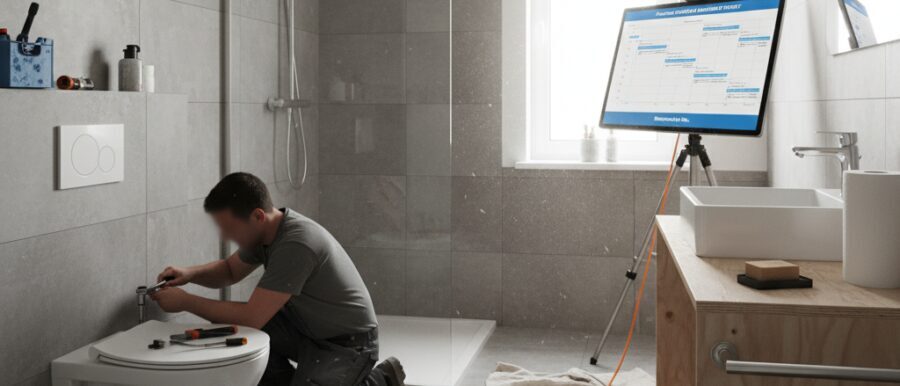 Renovatie badkamer en toilet regel je slim met Renovatie Nu.​ Wij plannen je badkamerrenovatie en&hellip;