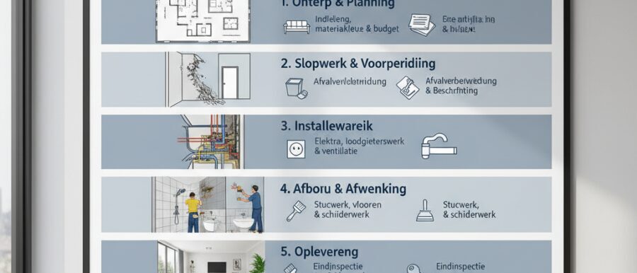 Proces renovatie binnenhuis stap voor stap