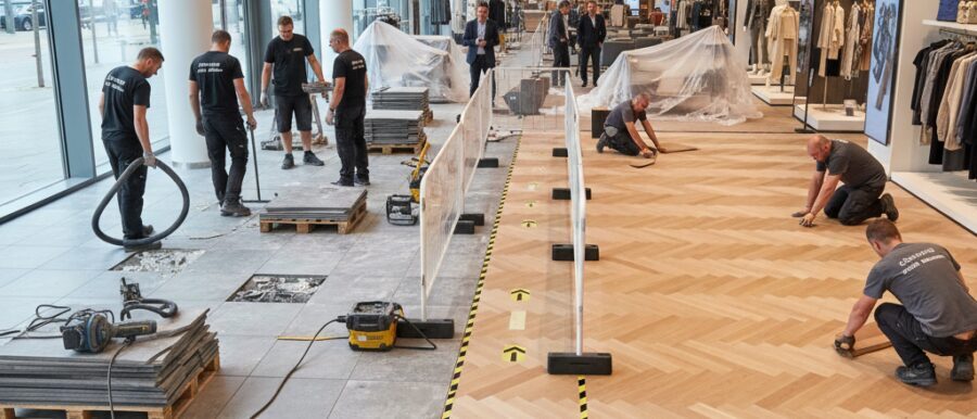Showroom vloer vervangen