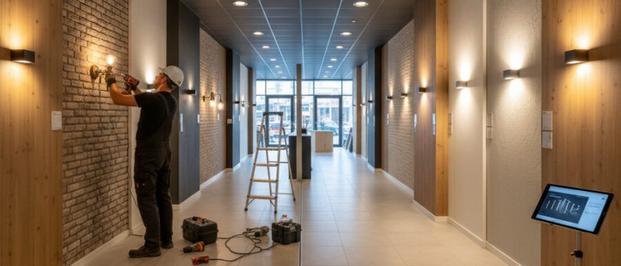 Showroom wandverlichting vernieuwen