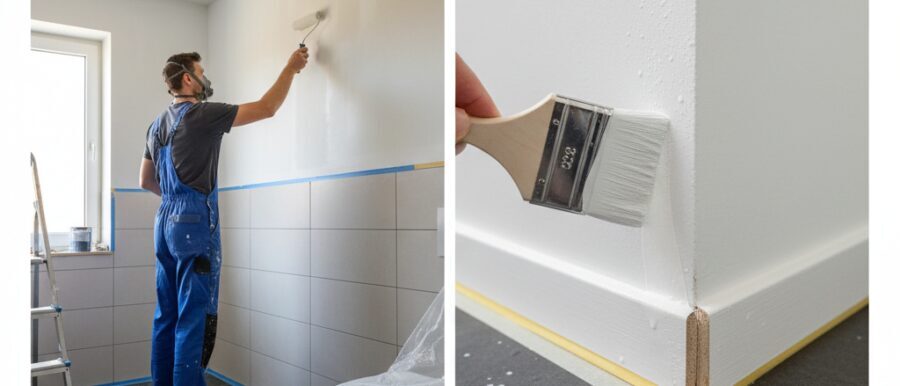 Toilet schilderen renovatie