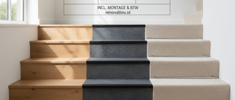 Trap renovatie kosten per materiaal en afwerking