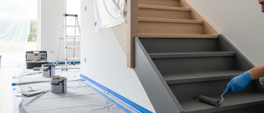 Stappenplan trap schilderen zonder stof en strepen