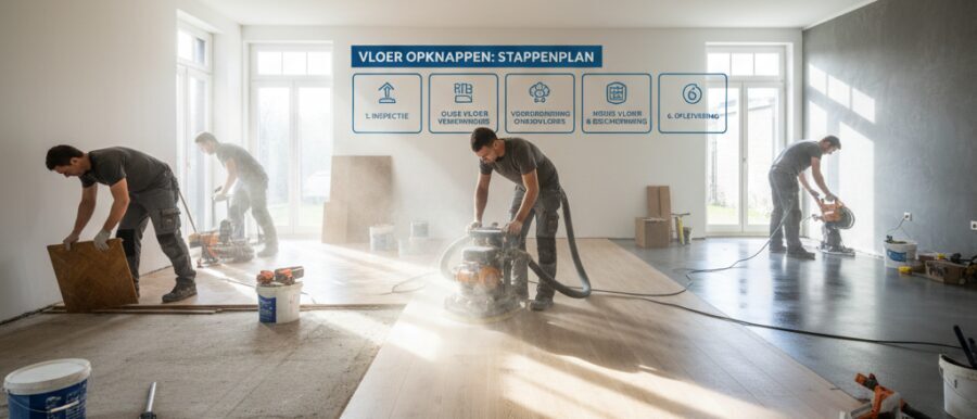 Het stapsgewijze proces voor vloer opknappen