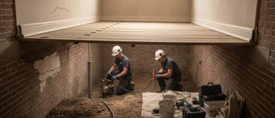 Methoden om vloer verzakking te herstellen zonder sloop