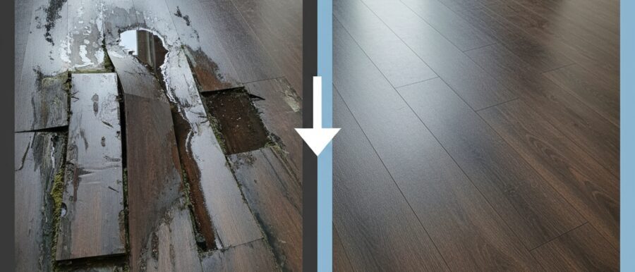 Ons stapsgewijze herstelproces bij laminaat waterschade