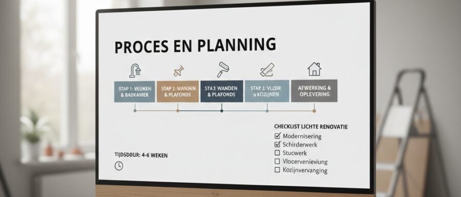 Proces en planning voor een soepele woning lichte renovatie