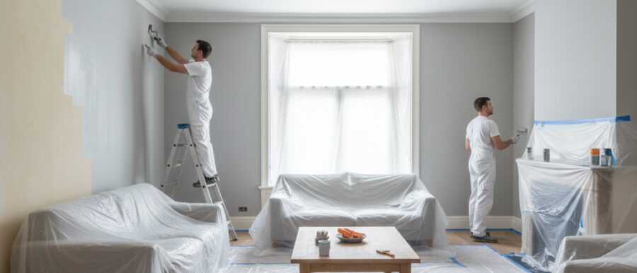 Woonkamer opnieuw verven renovatie die jouw interieur laat ademen