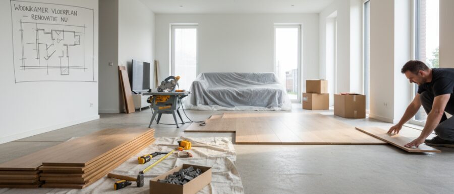 Woonkamer vloer vernieuwen