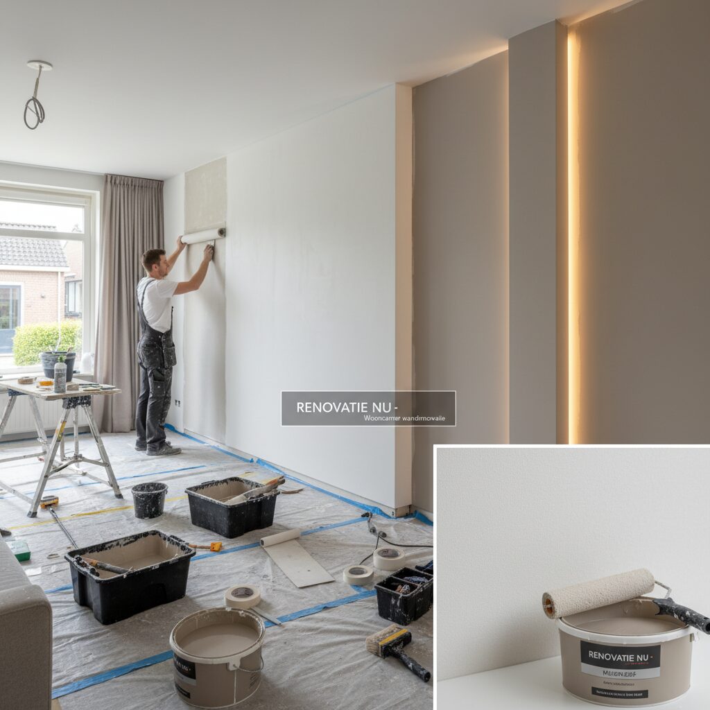 Het proces bij woonkamer wandrenovatie stap voor stap