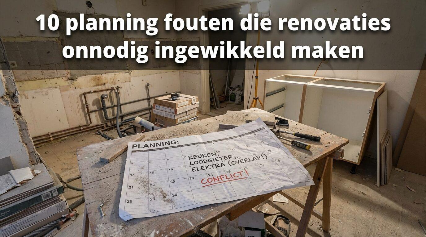 Je staat aan de start van een verbouwing en denkt dat een goede planning vanzelf&hellip;