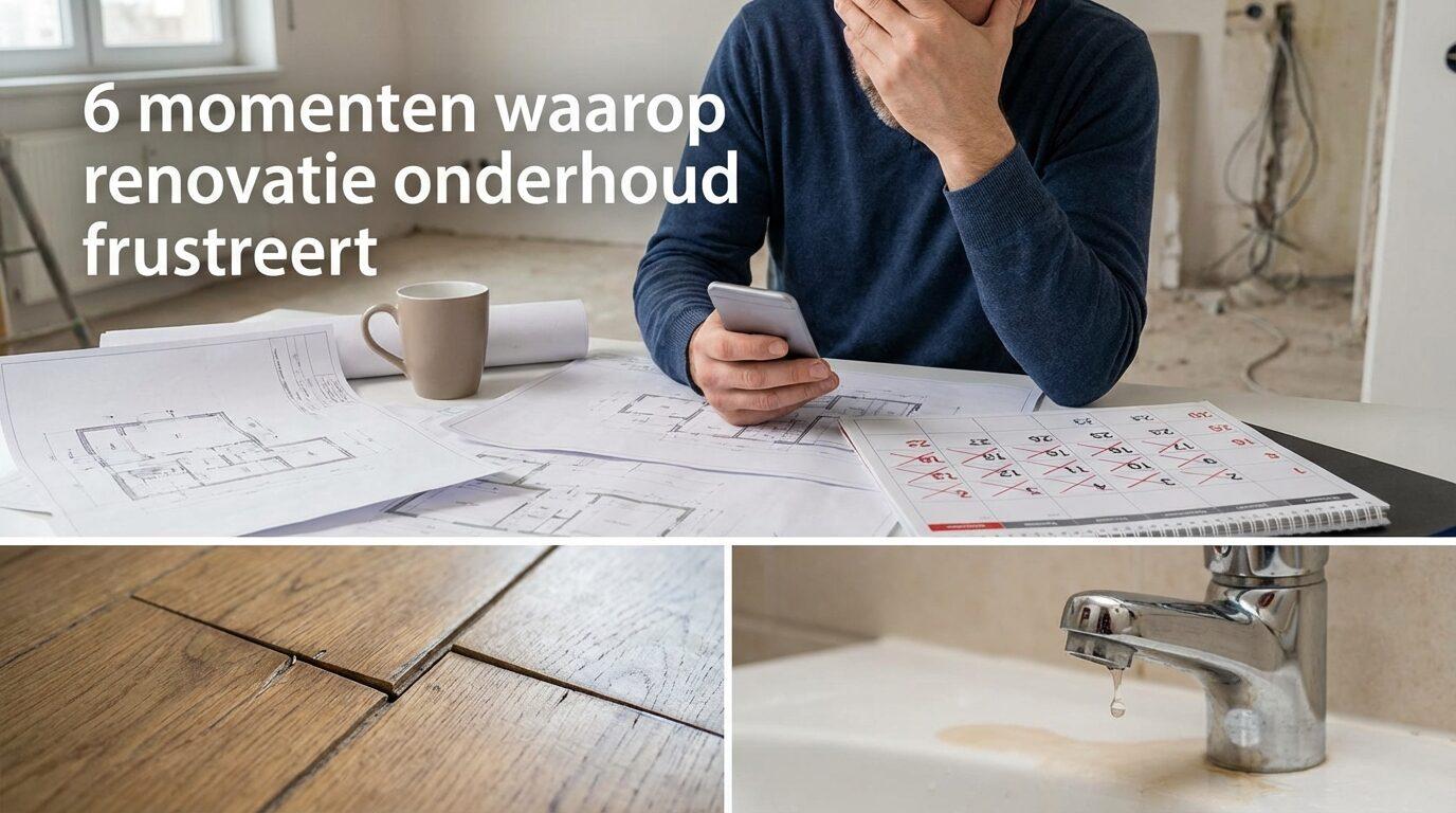 6 momenten waarop renovatie onderhoud frustreert. Je herkent het vast. Je start vol goede moed, maar al snel loop je tegen…
