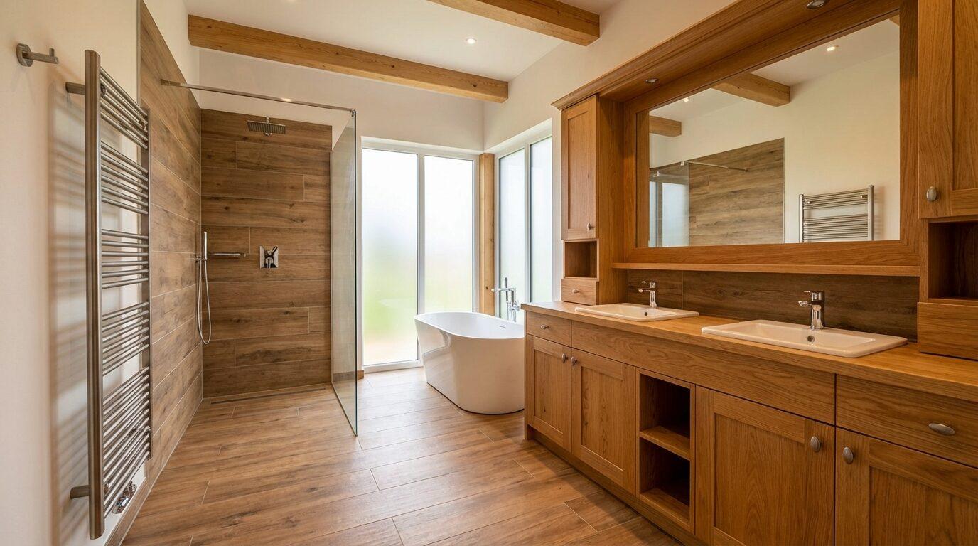 Je wil Badkamer renovatie Hout.​ Bij Renovatie Nu maken wij je badkamer in Hout comfortabel&hellip;