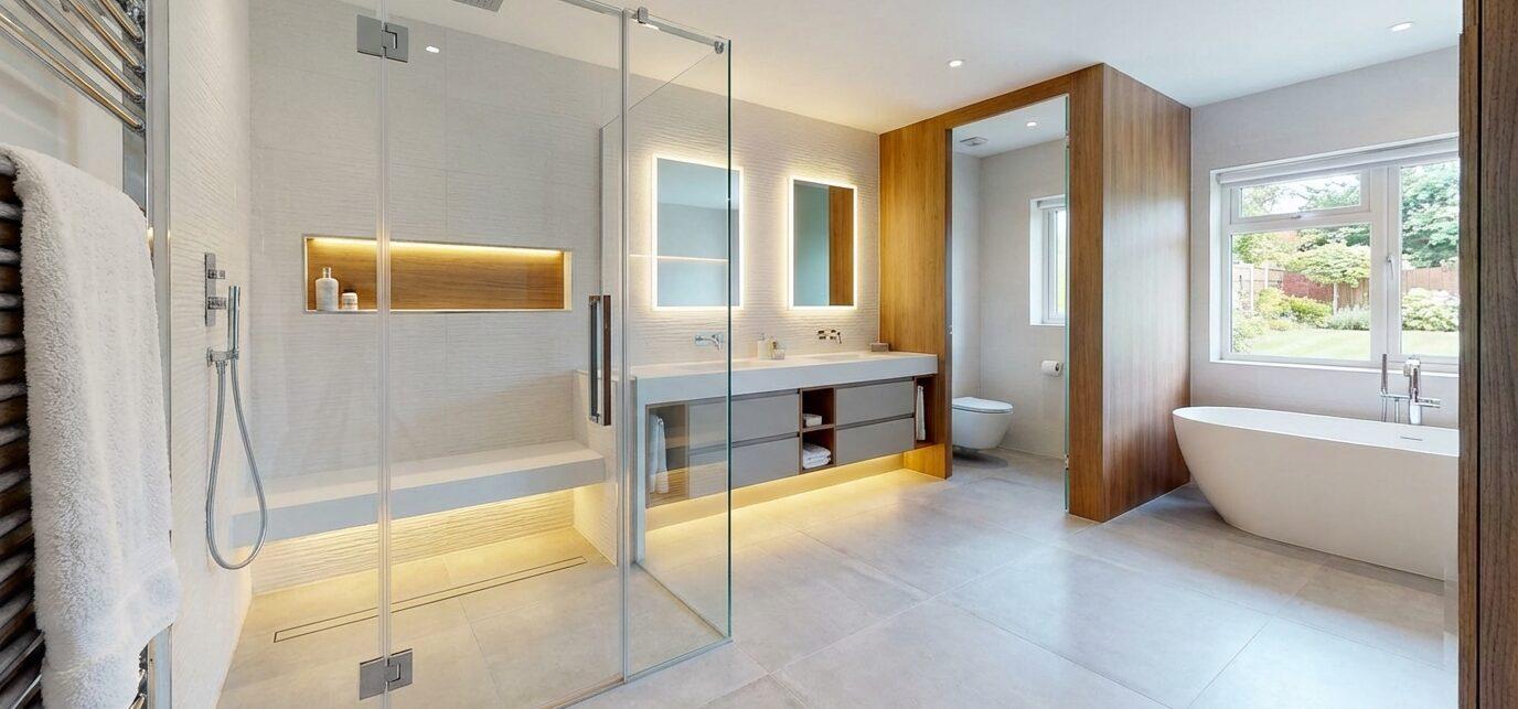 Verschillende types slimme badkamer indelingen