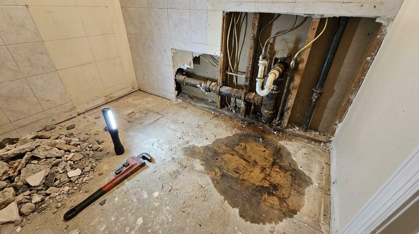 Installaties negeren tijdens de badkamer renovatie