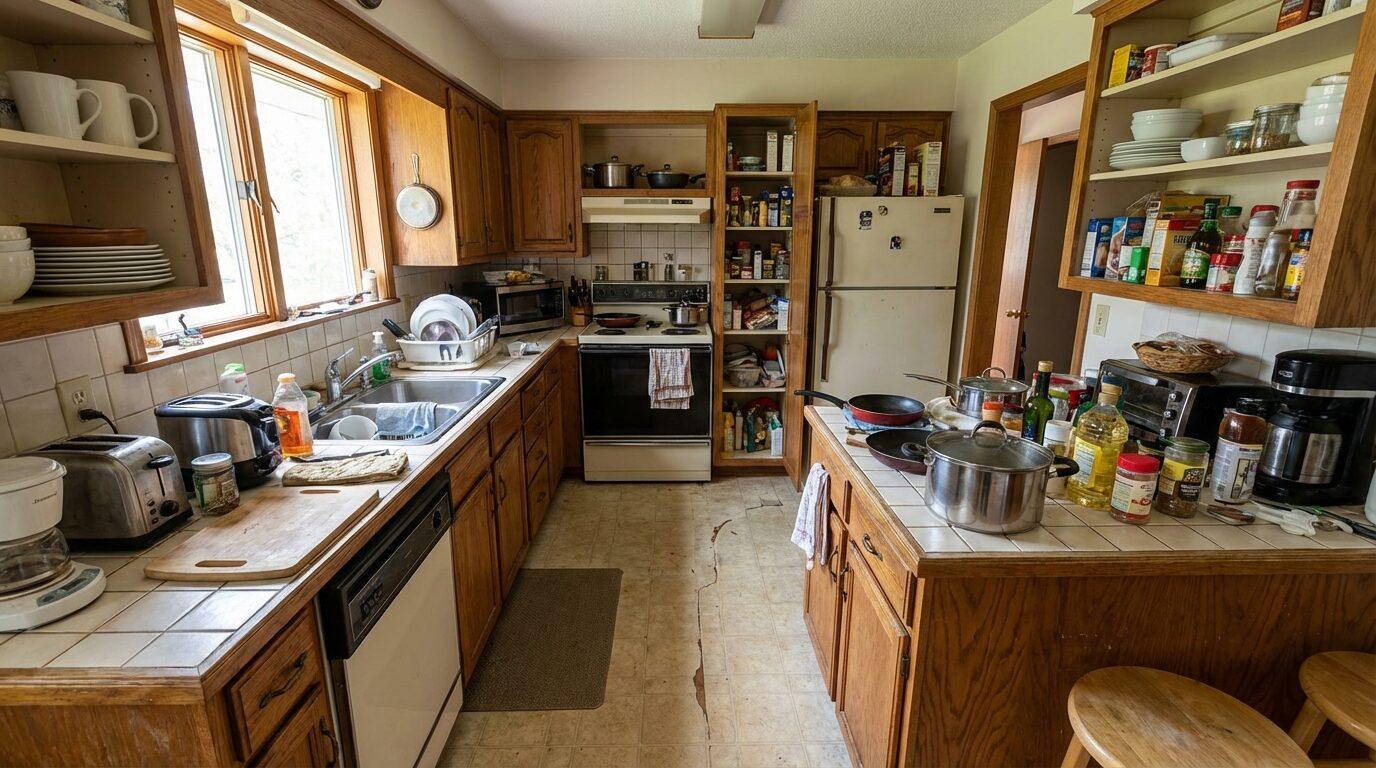 8 aanwijzingen dat keuken gebruik onnodig veel stappen vraagt.