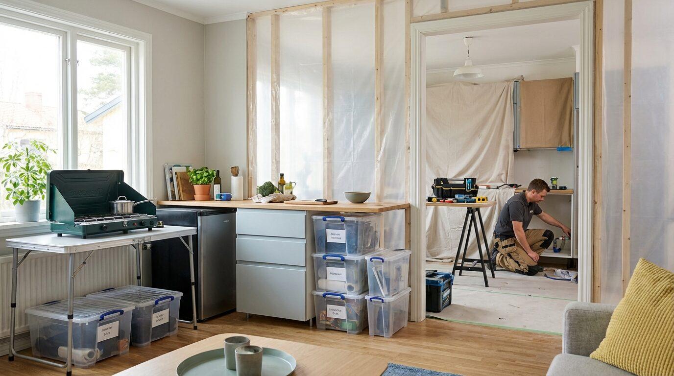 8 tips om keuken renovatie leefbaar te houden tijdens uitvoering.