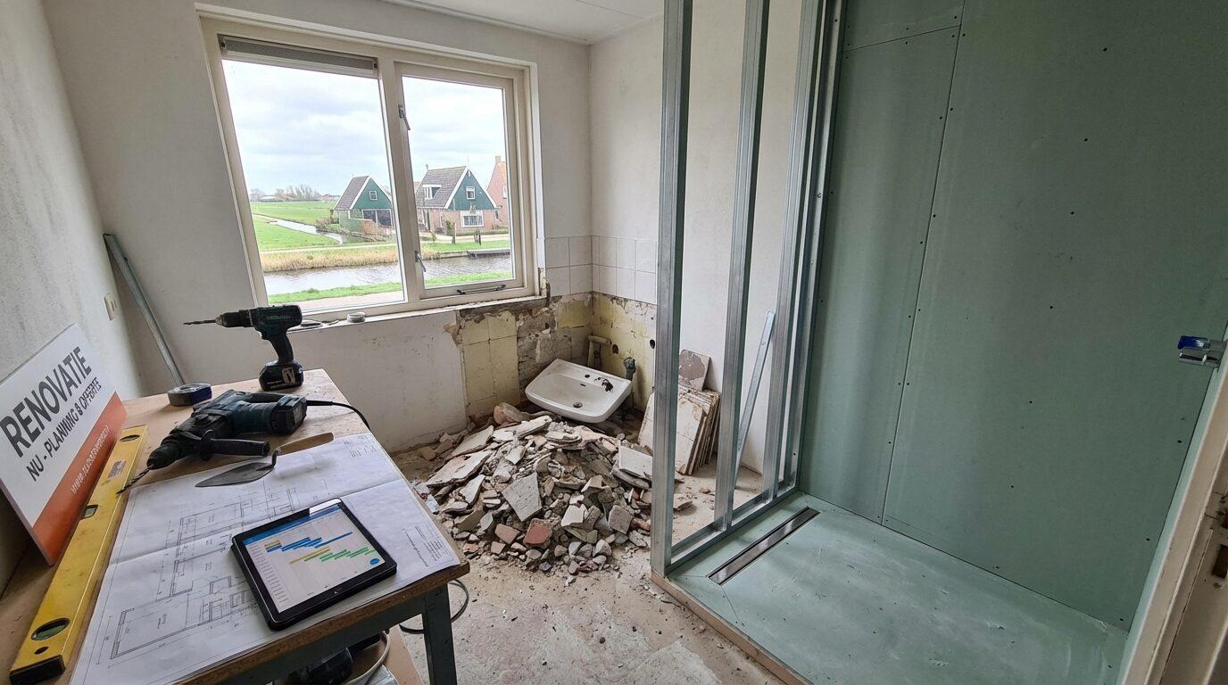 Badkamer renovatie Zuidschermer start bij Renovatie Nu voor jouw badkamer verbouwing.​ Wij sturen jouw project&hellip;