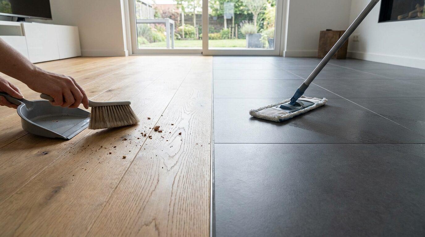 Hoe beïnvloeden vloerstructuur en kleur het onderhoud?